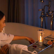 Rechargeable LED Candle Light Rotatable Dimming 1800K Warm Light