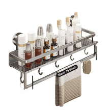 Suction Cup Bathroom Rack Toilet Space Aluminum No Drill Hanging Organizer Rack