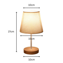 Solid Wood Cloth Nordic Decorative Table Bedroom Bedside Lamp