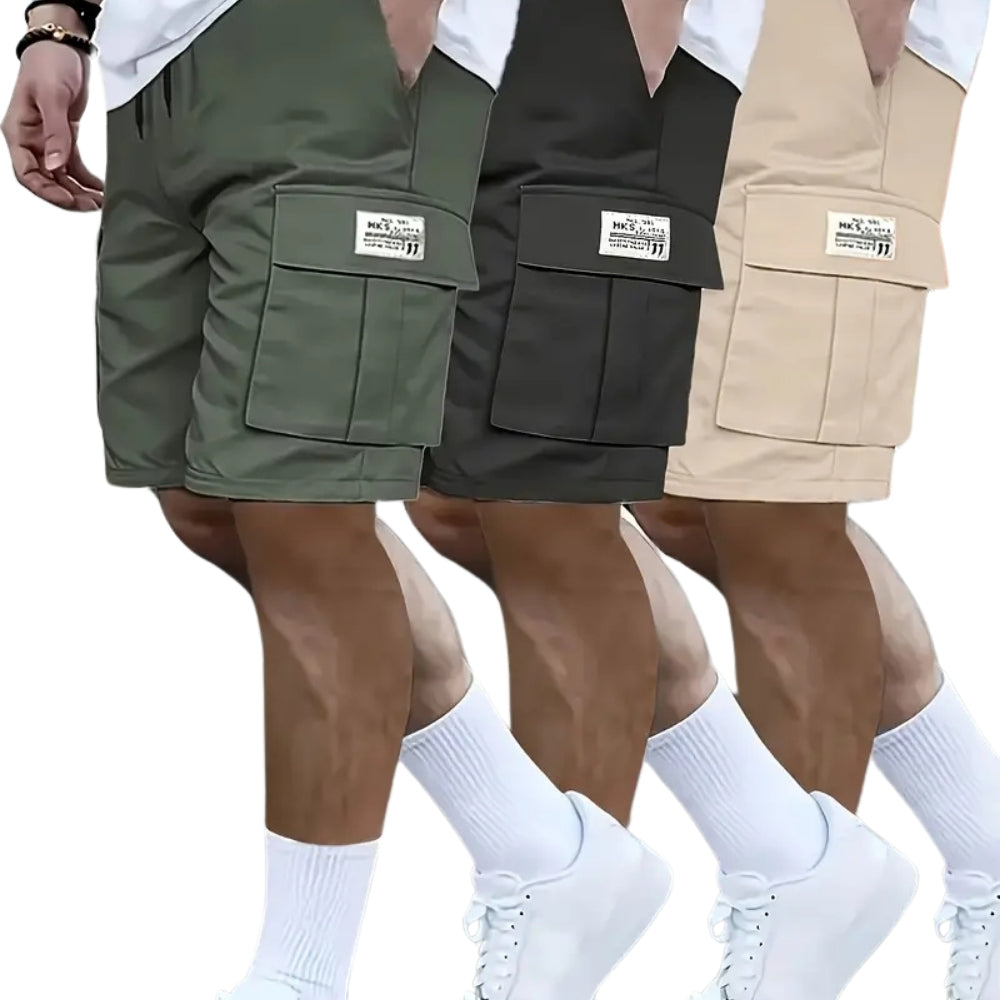 3-Pack Men's Casual Cargo Shorts