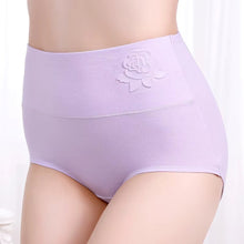 4 or 8 Pack of Women Embossing High Waist abdomen Panties