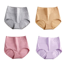 4 or 8 Pack of Women Embossing High Waist abdomen Panties
