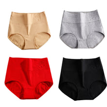4 or 8 Pack of Women Embossing High Waist abdomen Panties