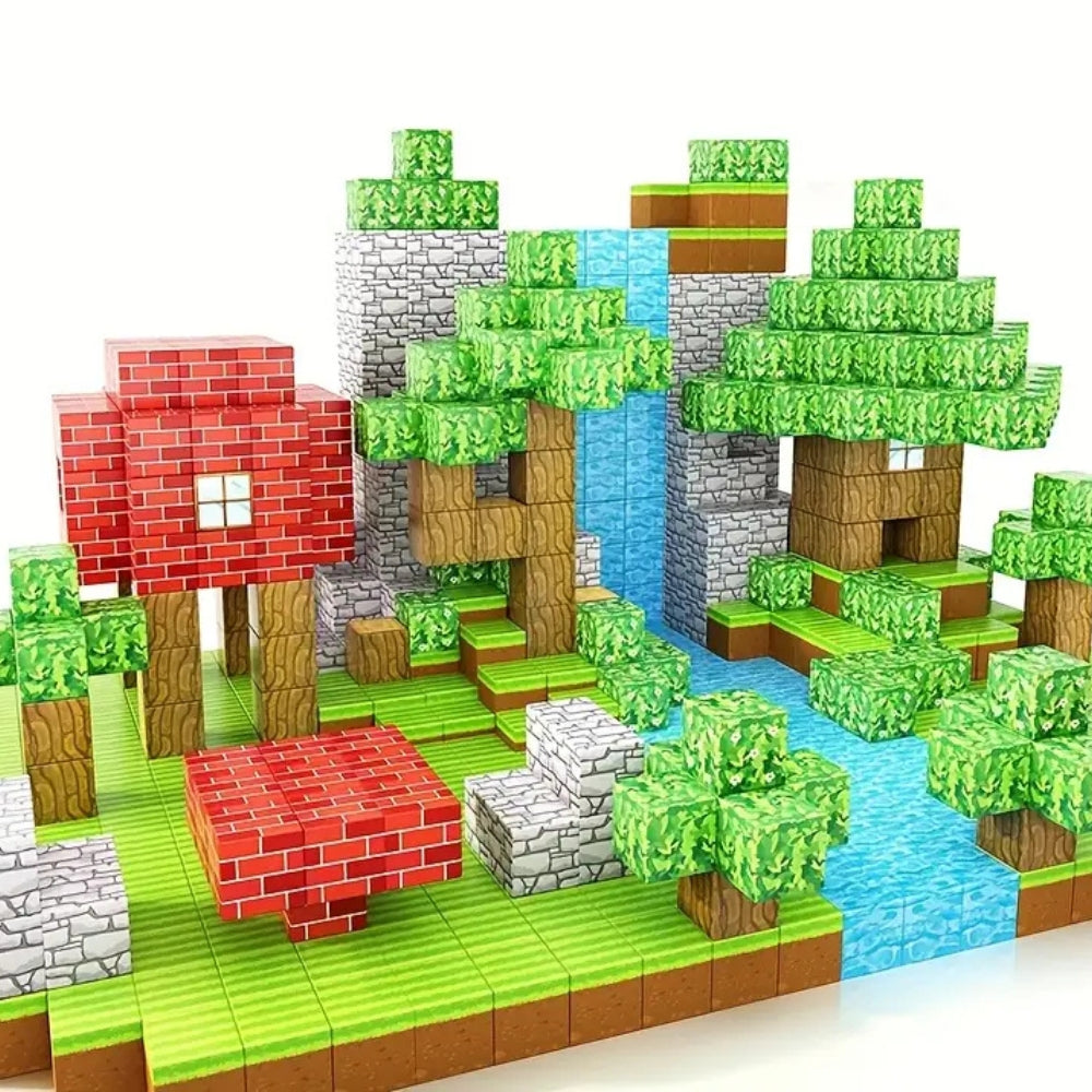 48/64/100pcs Magnetic Building Block Set