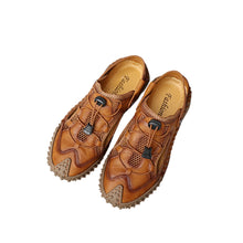 Men's Large Soft Leather Mesh Casual Beach Sandals