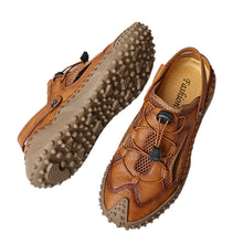 Men's Large Soft Leather Mesh Casual Beach Sandals