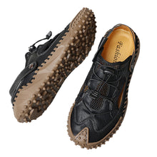 Men's Large Soft Leather Mesh Casual Beach Sandals