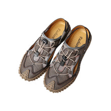 Men's Large Soft Leather Mesh Casual Beach Sandals