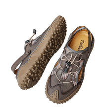 Men's Large Soft Leather Mesh Casual Beach Sandals