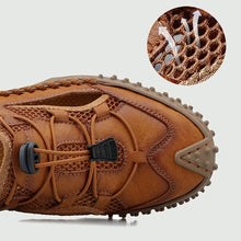 Men's Large Soft Leather Mesh Casual Beach Sandals