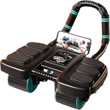 Automatic Rebound Abdominal Wheel Roller with Elbow Support and Phone Holder