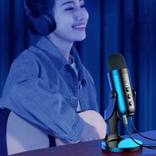 Condenser Microphone USB Tabletop Mic For Studio Recording YouTube Live