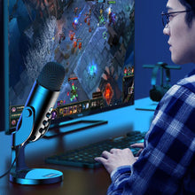 Condenser Microphone USB Tabletop Mic For Studio Recording YouTube Live