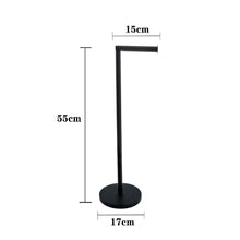 Stainless Steel Floor Mounted Toilet Paper Holder with Single Pole