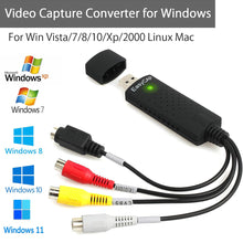 USB Video Capture Card VHS Box VHS VCR TV to Digital Converter