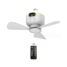Portable USB Ceiling Fan with Remote Control Night Light and Timer