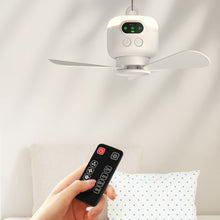 Portable USB Ceiling Fan with Remote Control Night Light and Timer