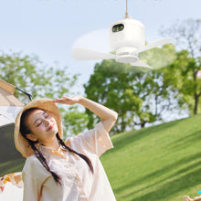 Portable USB Ceiling Fan with Remote Control Night Light and Timer