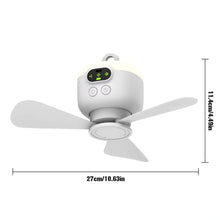 Portable USB Ceiling Fan with Remote Control Night Light and Timer