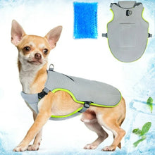 Reflective Safety Adjustable Breathable Dog Cooling Mesh Vest with Ice Packs & Evaporative Cooling