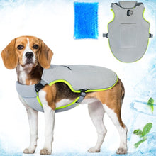 Reflective Safety Adjustable Breathable Dog Cooling Mesh Vest with Ice Packs & Evaporative Cooling