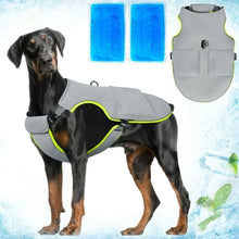 Reflective Safety Adjustable Breathable Dog Cooling Mesh Vest with Ice Packs & Evaporative Cooling