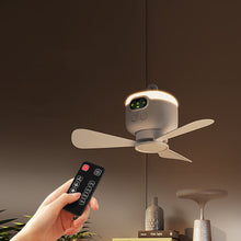 Portable USB Ceiling Fan with Remote Control Night Light and Timer