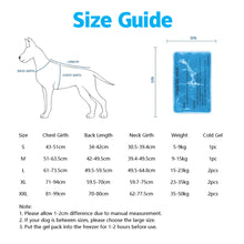 Reflective Safety Adjustable Breathable Dog Cooling Mesh Vest with Ice Packs & Evaporative Cooling