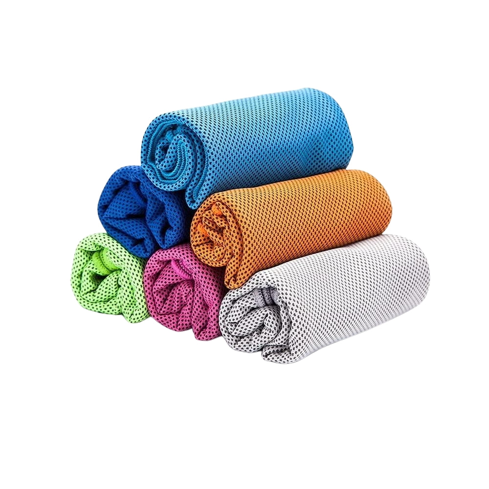 6pcs Soft Breathable Microfiber Cooling Towels - Quick-Dry Sweat-Absorbing