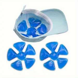 2 Pack Reusable Summer Cooler Helmet Cooling Gel Ice Packs