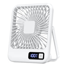 Portable USB Desk Fan Rechargeable Ultra Quiet Folding with Power Display
