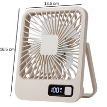 Portable USB Desk Fan Rechargeable Ultra Quiet Folding with Power Display