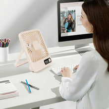 Portable USB Desk Fan Rechargeable Ultra Quiet Folding with Power Display