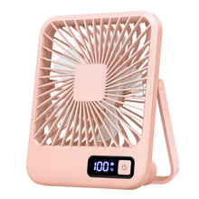 Portable USB Desk Fan Rechargeable Ultra Quiet Folding with Power Display