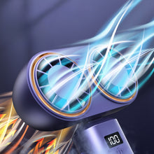 Compact Rechargeable Handheld Fan with Dual Coolers and Digital Display