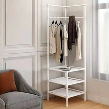 Multifunction Multi-Layer Floor Standing Corner Hanger Clothing Storage Shelf