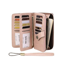 RFID Anti-Theft Multi-Card Long Wallet With Wrist Strap