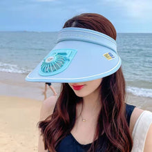Sun Protection Hat Summer Large Brim USB Charging Fan Sun Visor