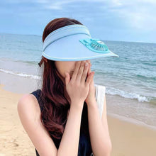 Sun Protection Hat Summer Large Brim USB Charging Fan Sun Visor