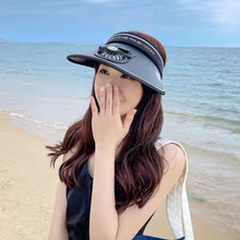 Sun Protection Hat Summer Large Brim USB Charging Fan Sun Visor