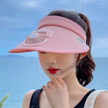 Sun Protection Hat Summer Large Brim USB Charging Fan Sun Visor