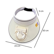 Sun Protection Hat Summer Large Brim USB Charging Fan Sun Visor
