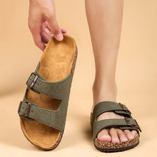 Adjustable Double Buckle Straps Retro Slide Sandals