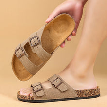 Adjustable Double Buckle Straps Retro Slide Sandals