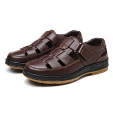 Men's Solid Colour Vintage Non Slip Beach Close Toe Sandals