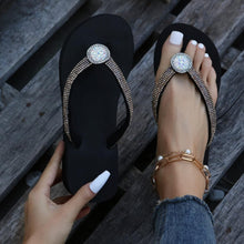 Glittering Platform Heeled Flip Flops