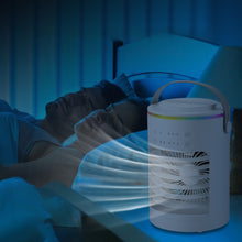 Portable Mini Air Cooler Fan LED Night Light Humidifier