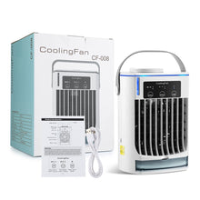 Portable Mini Air Cooler Fan LED Night Light Humidifier