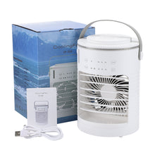 Portable Mini Air Cooler Fan LED Night Light Humidifier