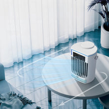 Portable Mini Air Cooler Fan LED Night Light Humidifier